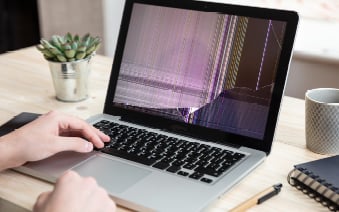 broken laptop screen