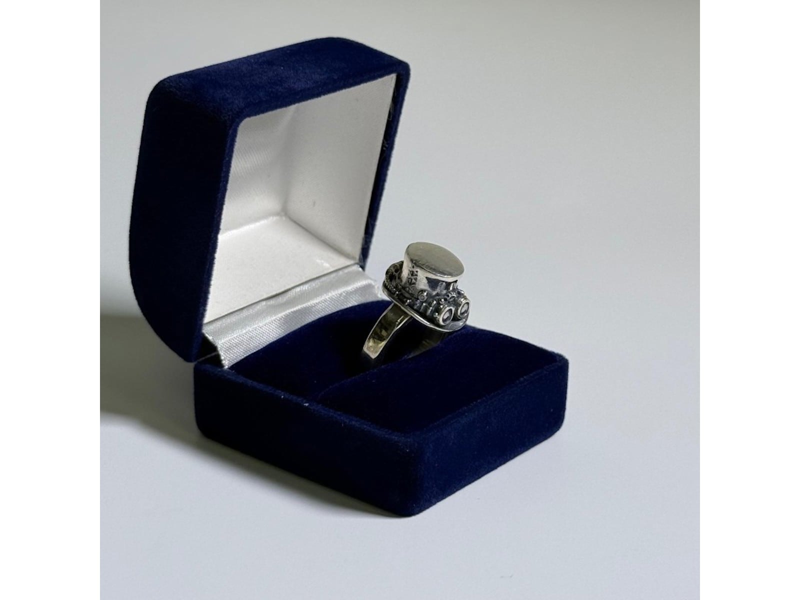 Shop Coloruinf In New Steam Punk Hat Ring Silver Unisex Ring Without Stone Size L ...