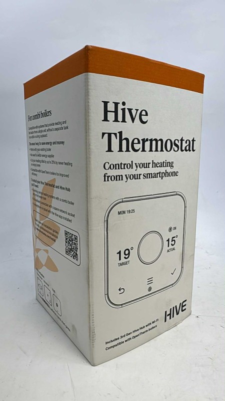 Hive Heating Control Smart Thermostat (Combi Boilers) With 3.0 Hive Hub ...