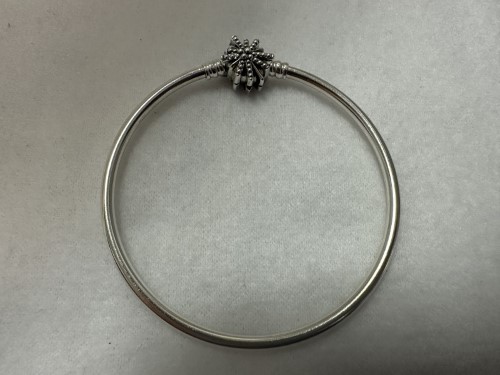 Pandora™ Moments Silver Bangle - Flourishing Heart Padlock | £65 + Free  Delivery