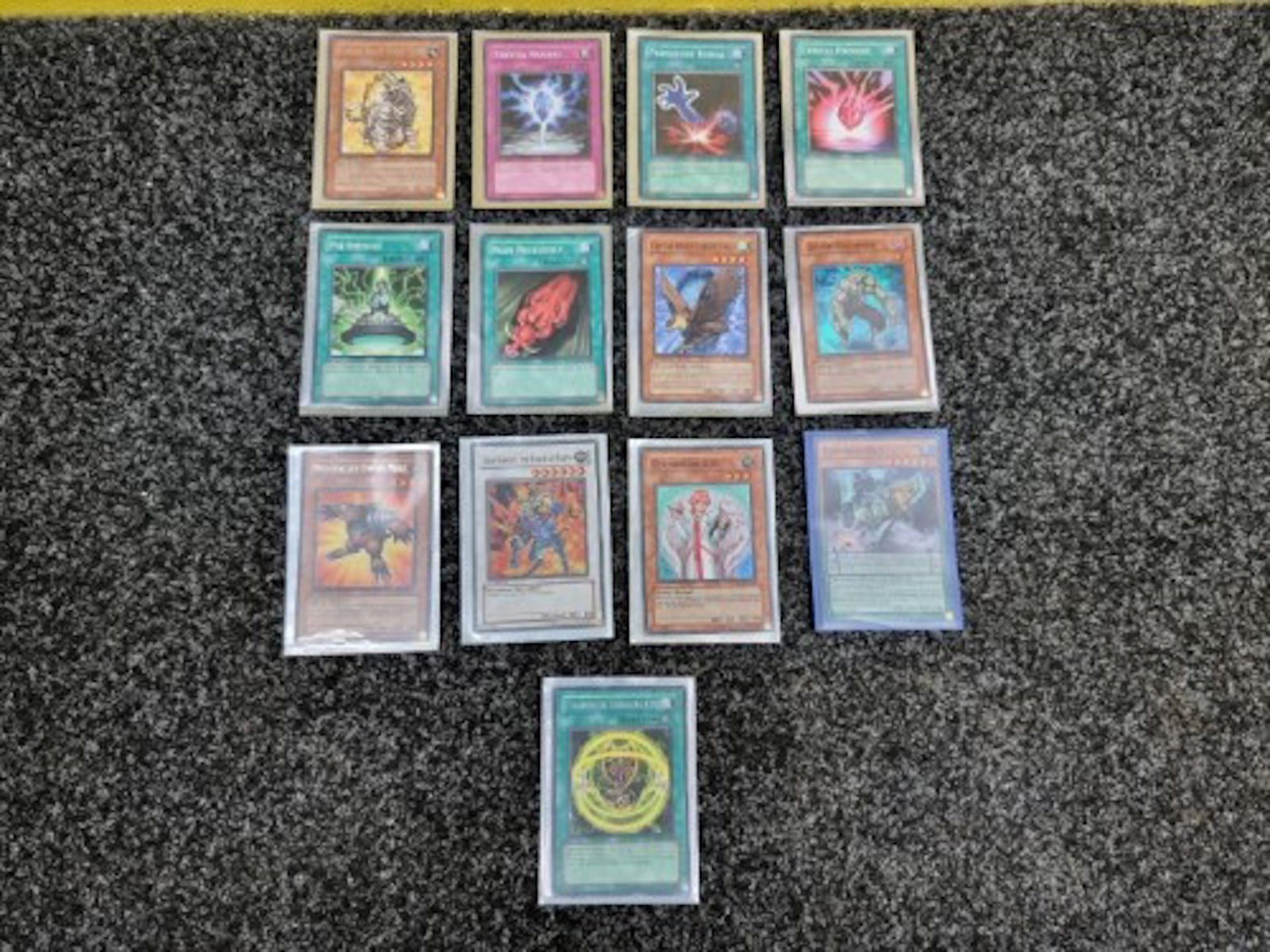 second hand yugioh cards Lot of 34 Used Yugioh cards and Card Container