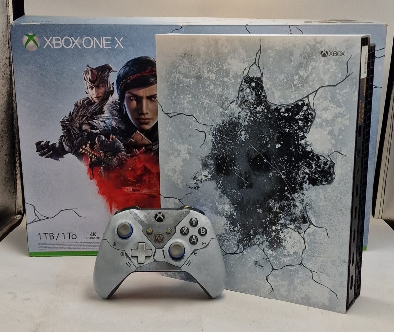 Xbox One X Console, 1TB, Gears 5 Ed. White/Grey (No Game) Xbox One