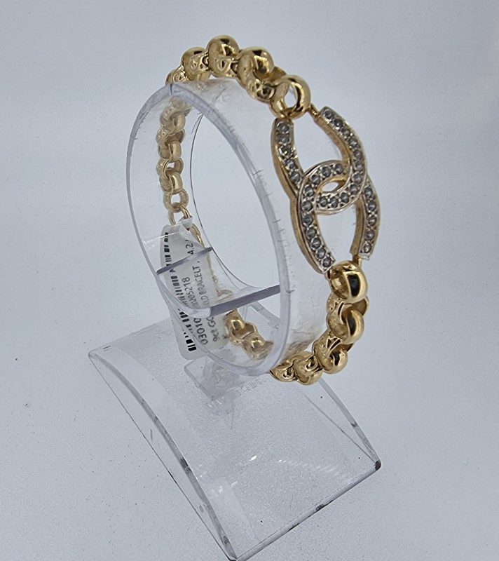 9ct 9K Yellow Gold Belcher Horseshoe Bracelet Bracelet 14.1G