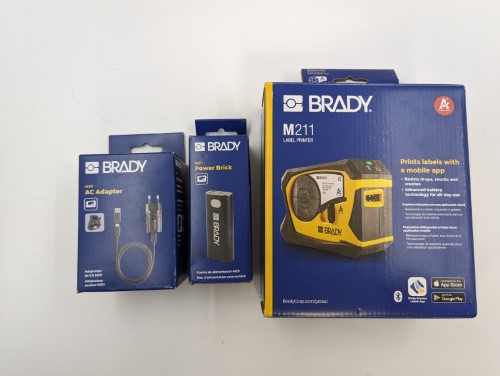 Label Maker Brady M211 Label Printer + Power Brick + Ac Adaptor
