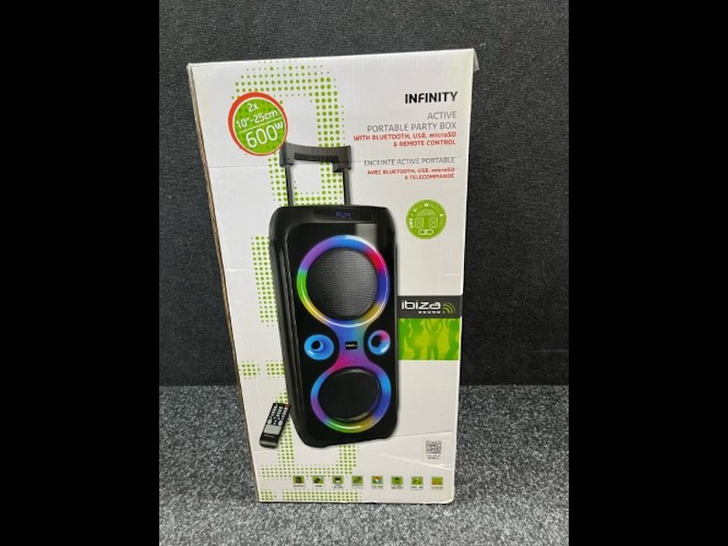 Ibiza Sound Boomy Powerful Portable Speaker with BT and TWS