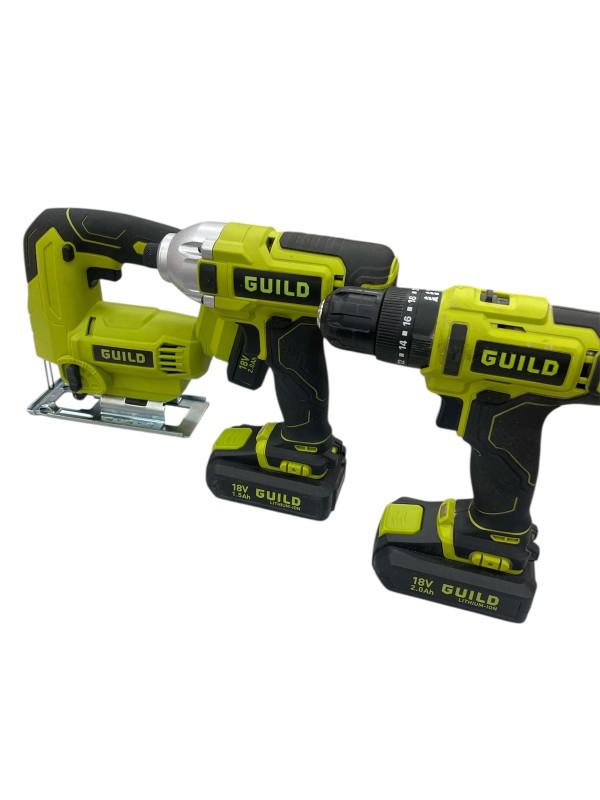 Guild Impact Driver,Combi And Jigsaw Green | 019200214572 | Cash Converters