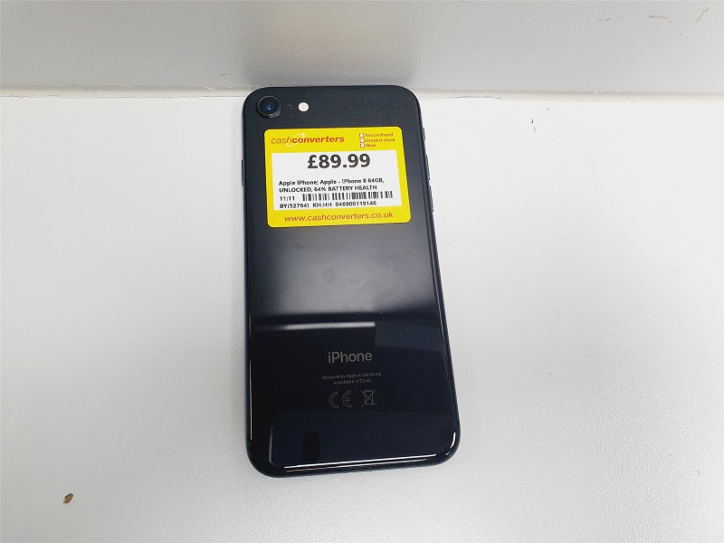 Apple iPhone 8 64GB Grey for £69.99 Second Hand