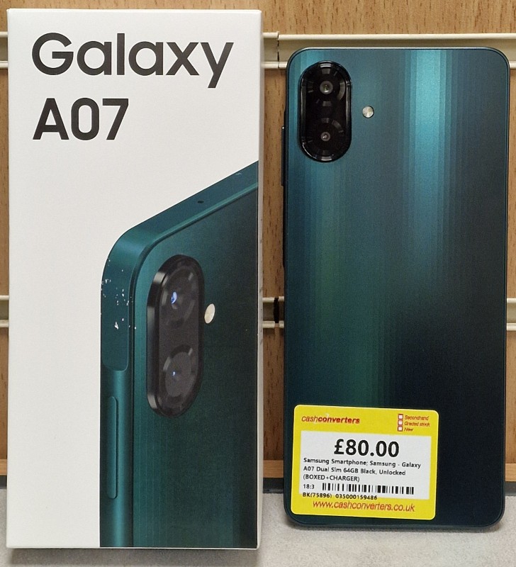 Samsung Galaxy A07 Dual Sim 64GB Black, Unlocked (Boxed+Charger) 64GB ...