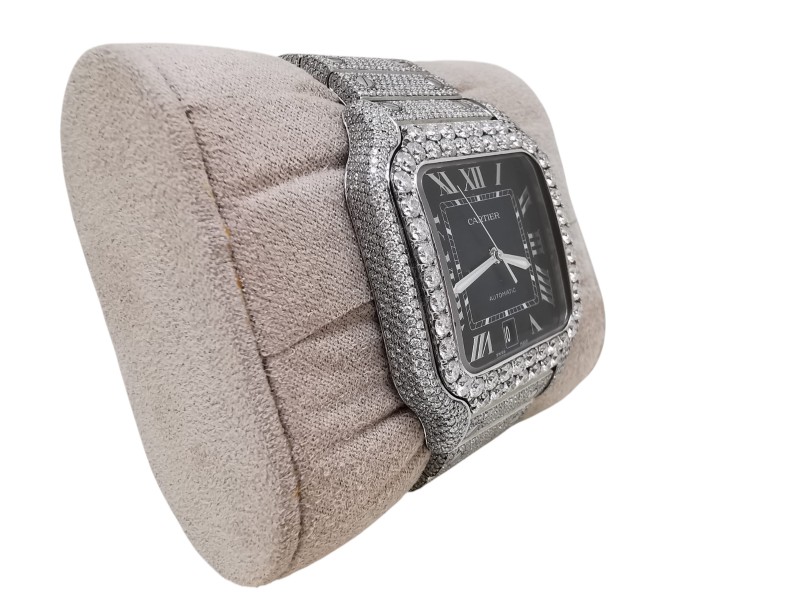 Cartier Watch Unisex Santos 4072 Iced for £7200.00 Second Hand
