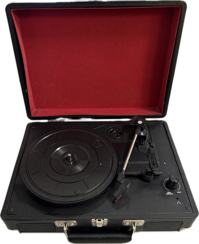 Unbranded Portable Vinyl Record Player Black | 020700398341 | Cash ...