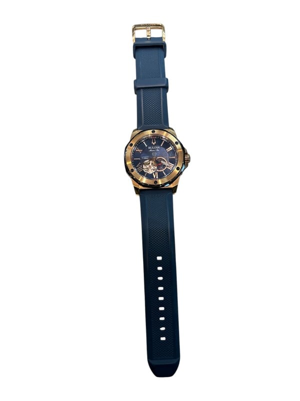 Bulova Watch Mens Men's Marine Star 98A227 Automatic Watch ...