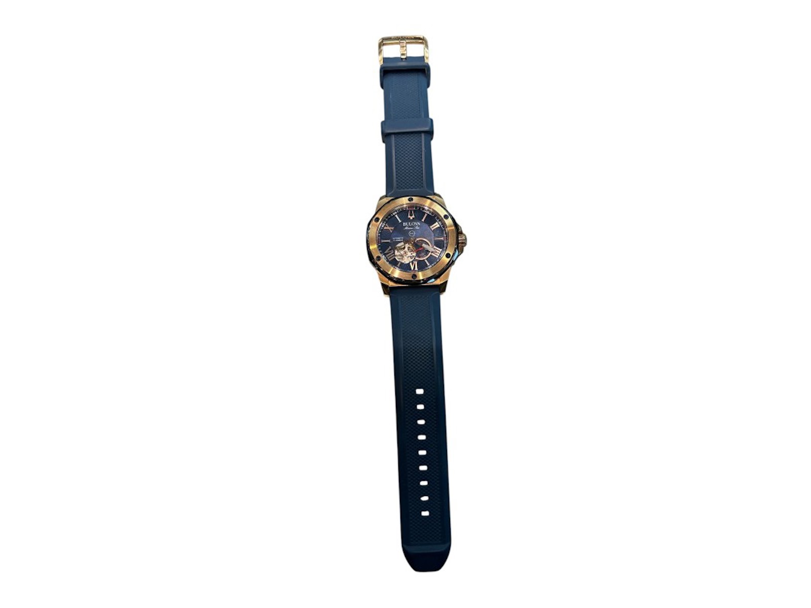 Bi Color Star Bulova Watch Mens Men's Marine Star 98A227 Automatic Watch ...