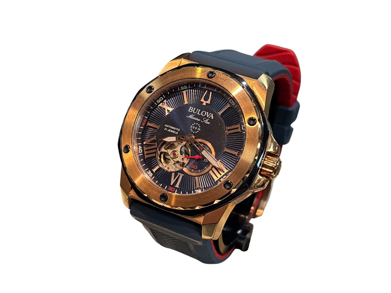 Bi Color Star Bulova Watch Mens Men's Marine Star 98A227 Automatic Watch ...