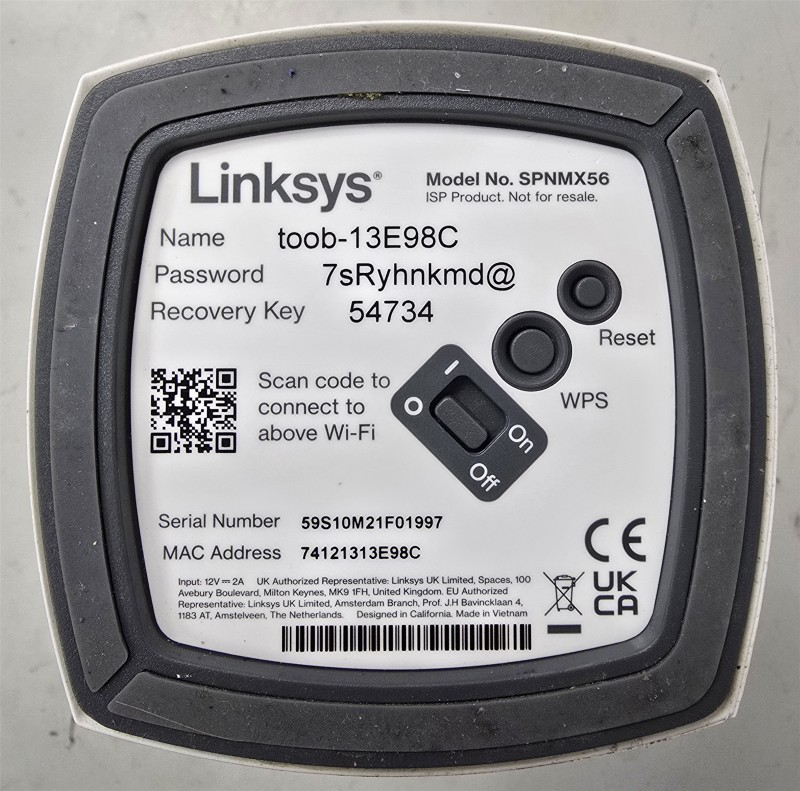 Toob Spnmx56 Linksys White | 053700216753 | Cash Converters