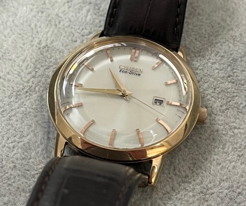 Citizen Eco Drive Vintage 100 Mt Wr Gold Plated Calendar Mens Watch E111 S079748 Watch Unisex