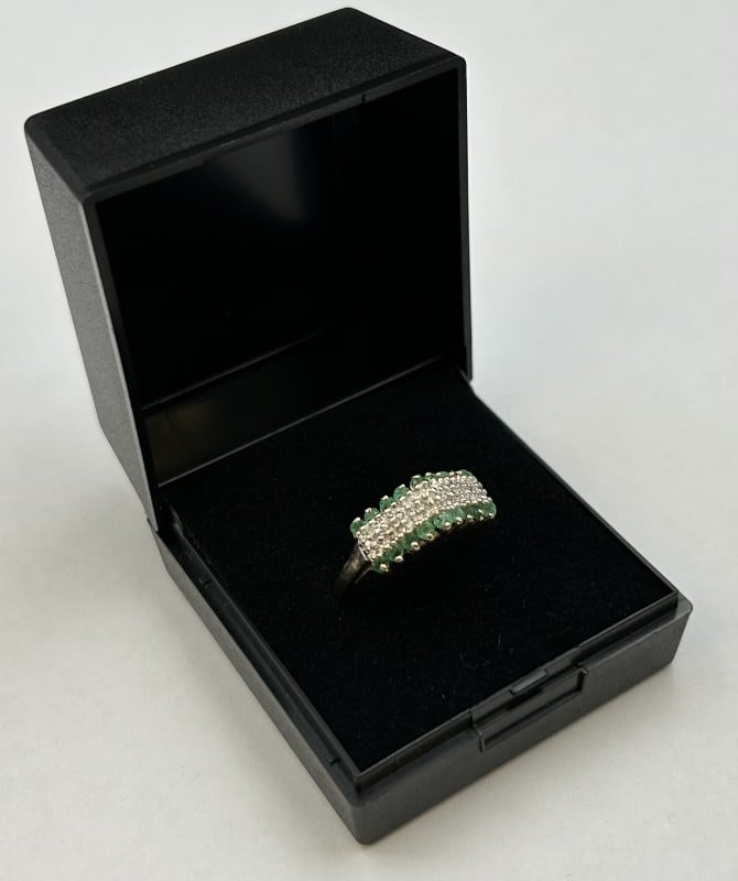 14Ct Fancy Green+Cz Ring Ring With Stone Size N | 033300368225 | Cash ...