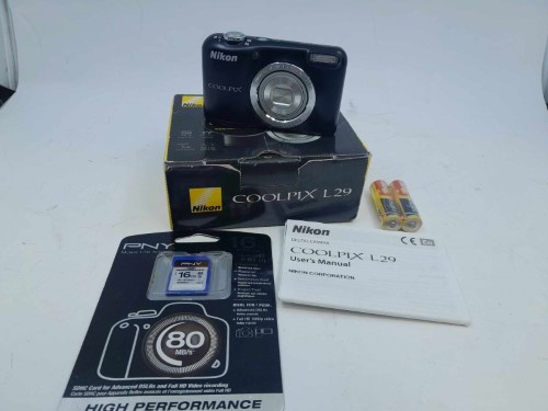 nikon coolpix l29 point & shoot camera