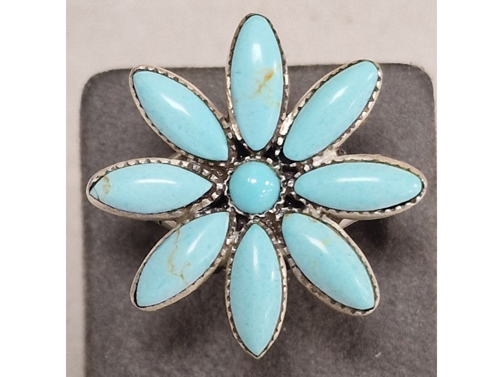 Flower Silver Ladies Ring With Stone Size P | 035000158744 | Cash ...