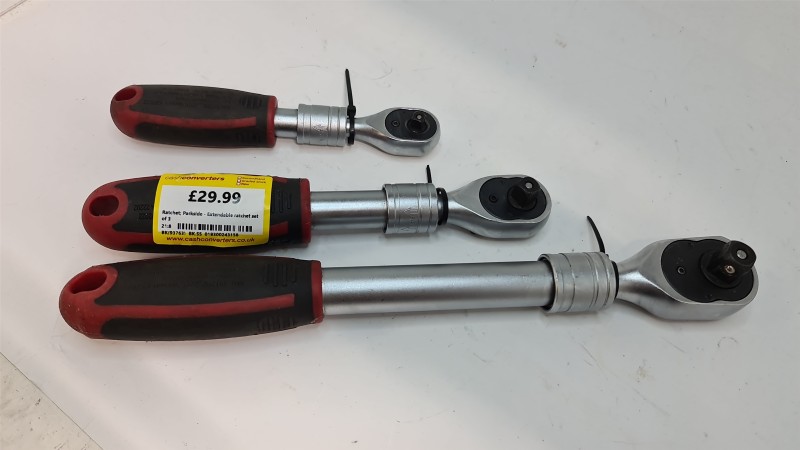 Parkside Extendable Ratchet Set Of 3 Black | 019300243158 | Cash Converters