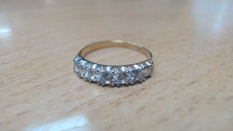 9ct 7 Stone Cz Dress Ring Yellow Gold Ring Size O | 046400100376 | Cash ...