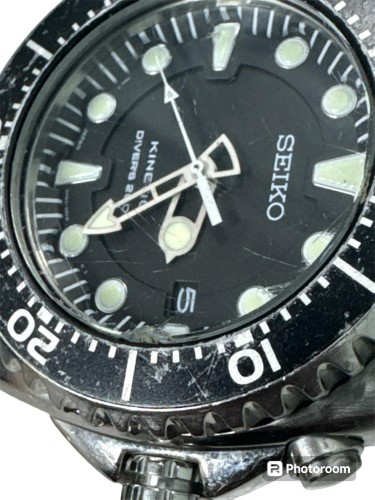 Seiko Watch Mens Divers 5M62-0Bl0 Kinetic Divers Watch