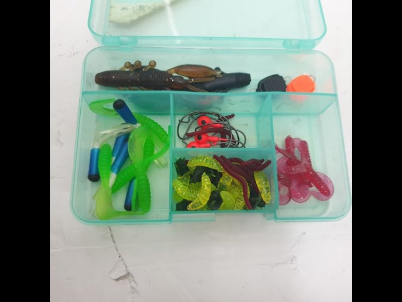 Fishing Tackle Box With Various Tackle., 038600276354