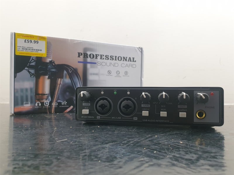 Audio Mixer Md22 Usb Audio Interface Sound Crd 48V Phantom Power ...