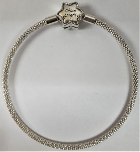 Pandora Limited Edition Mesh Bracelet with Snowflake Clasp and engraving Shine  Bright Womens Fashion Jewelry  Organisers Bracelets on Carousell
