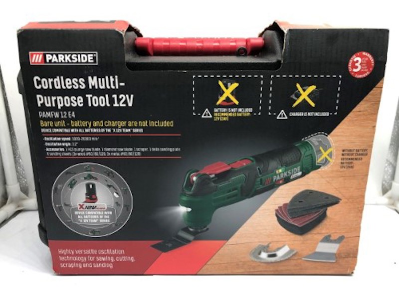 Parkside Cordless Multi Purpose Tool 12V - Bare Unit Green, 045600094095