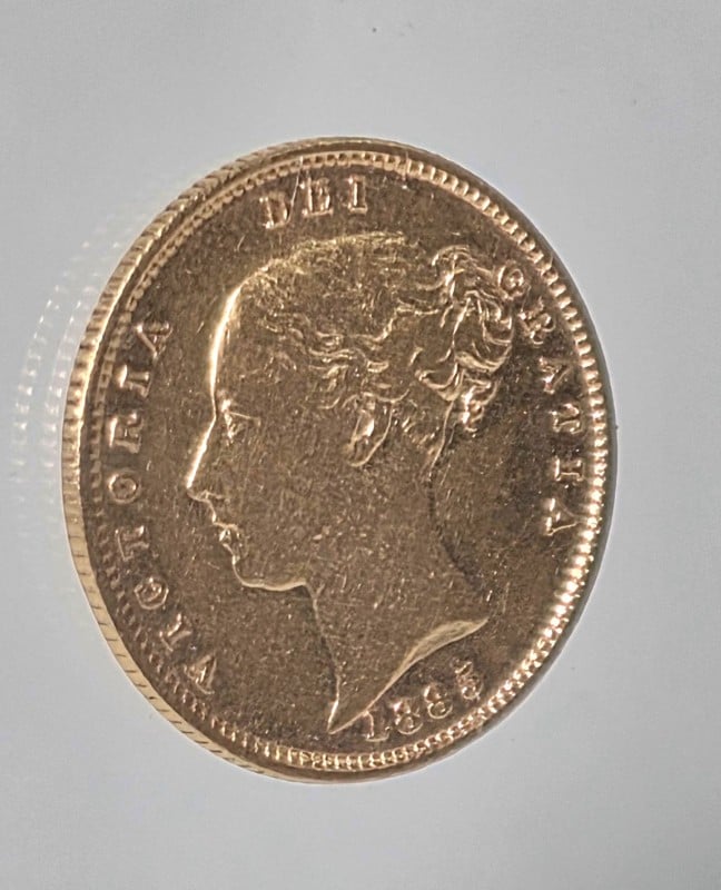 1885 Half Sovereign - Queen Victoria 'Bun Head' - Shield Back - 3.99 ...