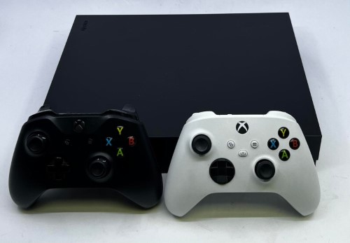 Xbox One X 1TB With Two Controllers And Leads Xbox One X Black