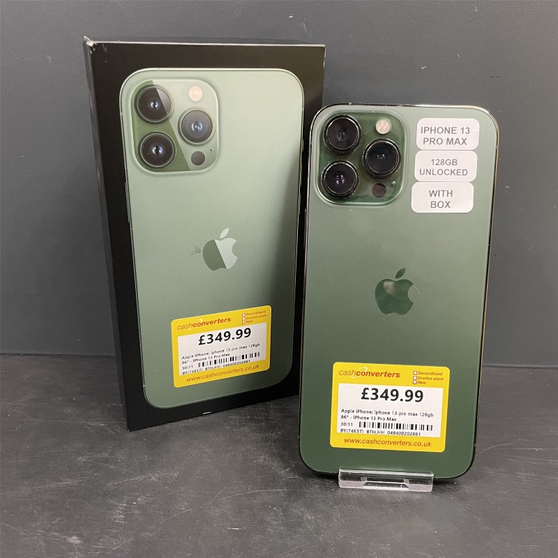 Iphone 13.pdf Apple iPhone 13 Pro Max 86% Battery Health 128GB Green | 048400202881 ...