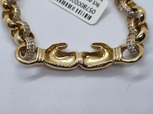 New Childs 9Ct Gold Cz Boxing Belcher Bracelet Bracelet 14.1G 057800001801 Cash Converters