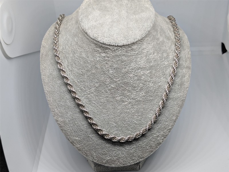 Silver Rope Neck Chain Neck Chain 51cm 39.42G | 052100253291 | Cash ...