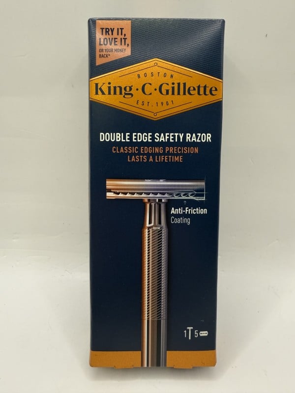 Double Edeg Razor King C. Gillette Double Edge Safety Razor Black | 048500421927 | Cash ...