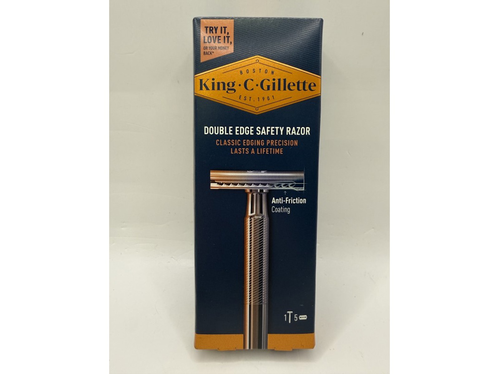 Double Edeg Razor King C. Gillette Double Edge Safety Razor Black | 048500421927 | Cash ...