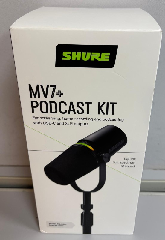 Shure Mv7+ Podcast Kit For Streaming *New Sealed* Black | 044200061365 ...