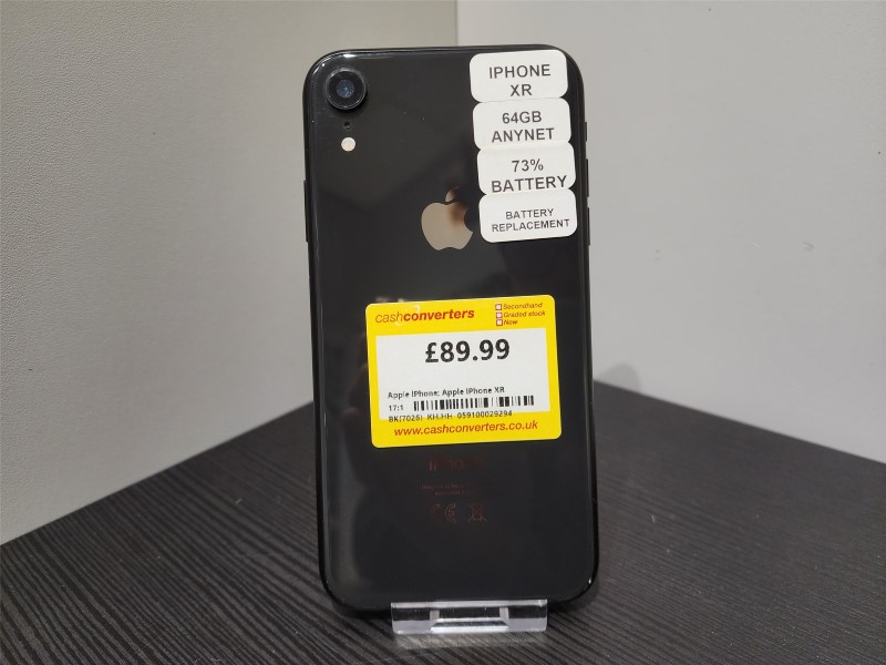 Apple iPhone Xr (73%Bh) (Battery Replacement) 64GB Black | 059100029294 ...