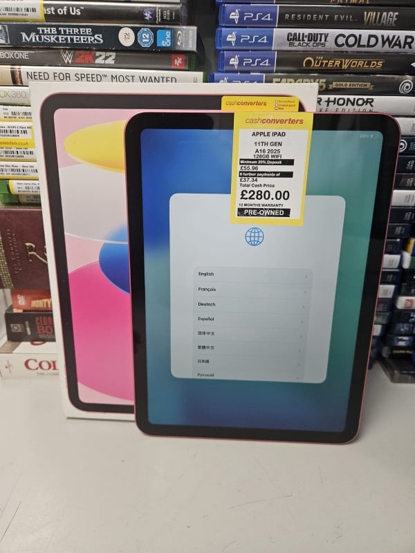 Apple iPad 11Th Gen A16 2025 128GB iPad Pink | 033500128113 | Cash ...