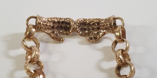 9ct Boxing Glove Belcher Yellow Gold Bracelet 17.1G 052100213424 Cash Converters