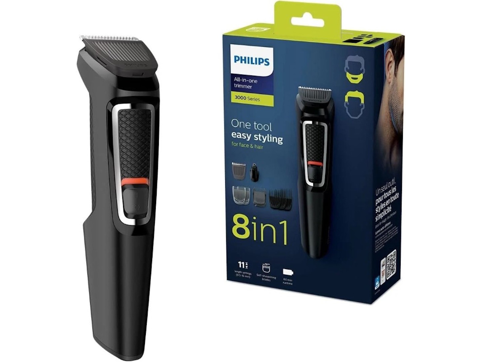 Cubic Clipper Philips Multigroom Series 3000 8-In-1 Hair Clippers Black ...