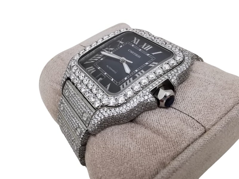 サントス　94/95 ブラジル　AMDDMA Cartier Watch Unisex Santos 4072 Iced for £7200.00 Second Hand