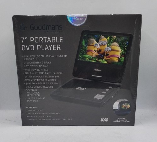 Goodmans 7'' Portable DVD Player Black 039700172486 Cash Converters