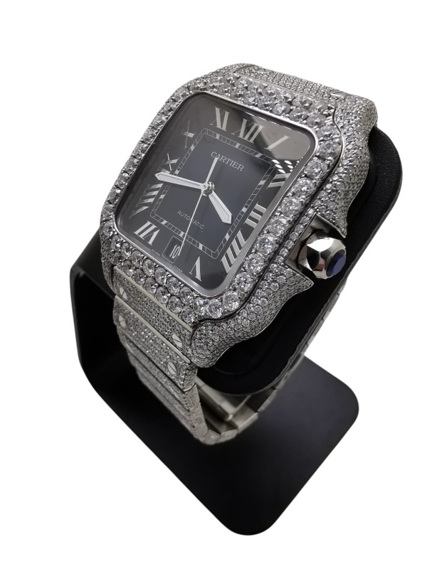 Cartier Watch Unisex Santos 4072 Iced for £7200.00 Second Hand