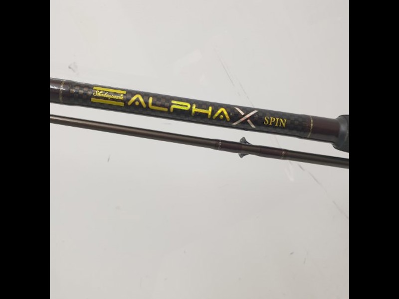 Shakespeare Alpha X Spin 2.4M. 2 Piece Fishing Rod. Black