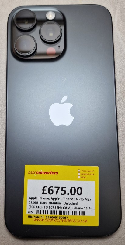 Apple iPhone 14 Pro Max Mq9t3zd/A 128GB Purple for £399.98 Second Hand