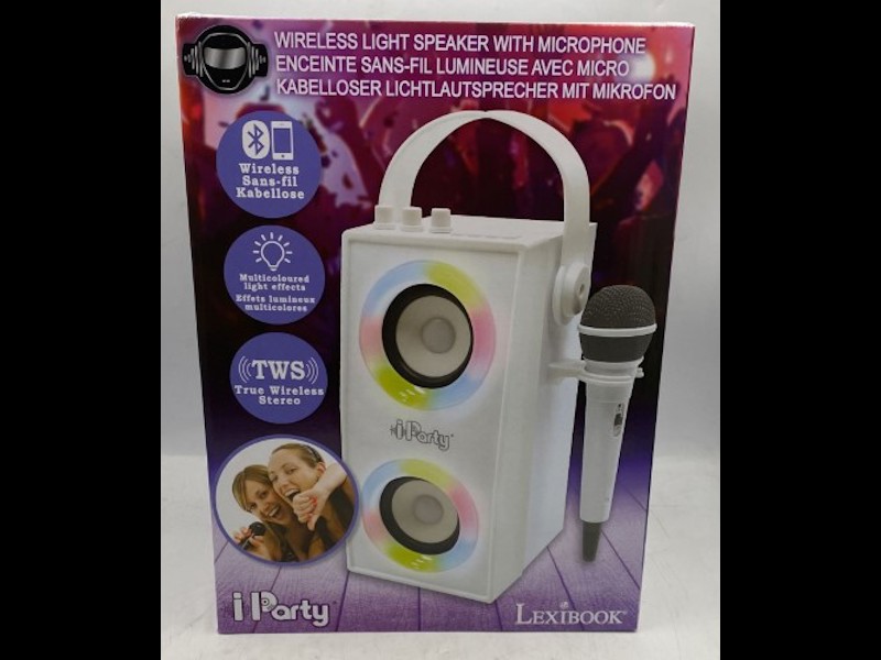 Lexibook- iParty-Enceinte Portable Bluetooth Micro, Stéréo, Effets