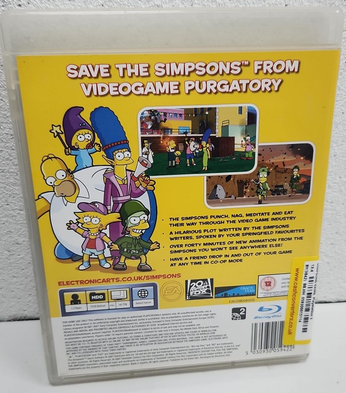 The Simpsons Game Playstation 3 | 059300015114 | Cash Converters
