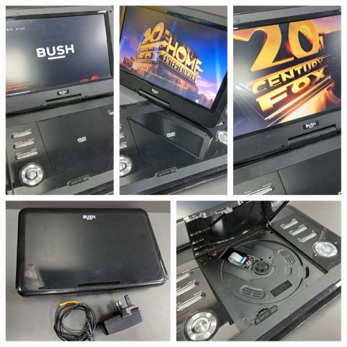 Bush Portable DVD Player With Power Cable Black 058500000353 Cash