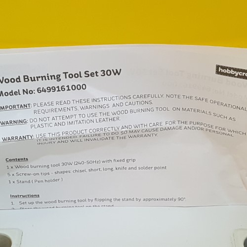 Hobbycraft Wood Burning Tool 027300084062 Cash Converters